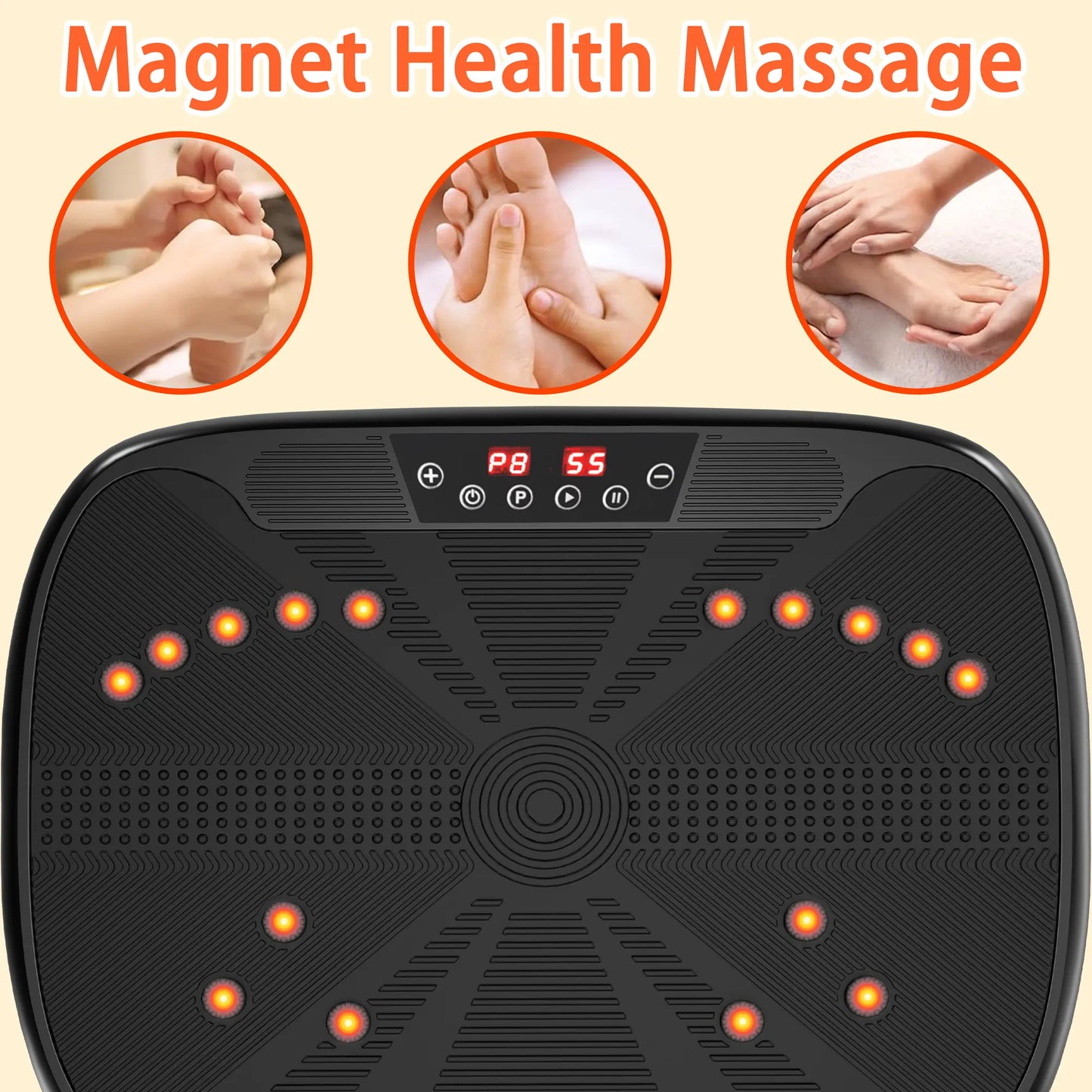 【Dufominc】Vibration Plate Fitness Platform Exercise Machine - Vibrating Lymphatic Drainage Shaking Full Body Shaker Workout Machine for Home/Office