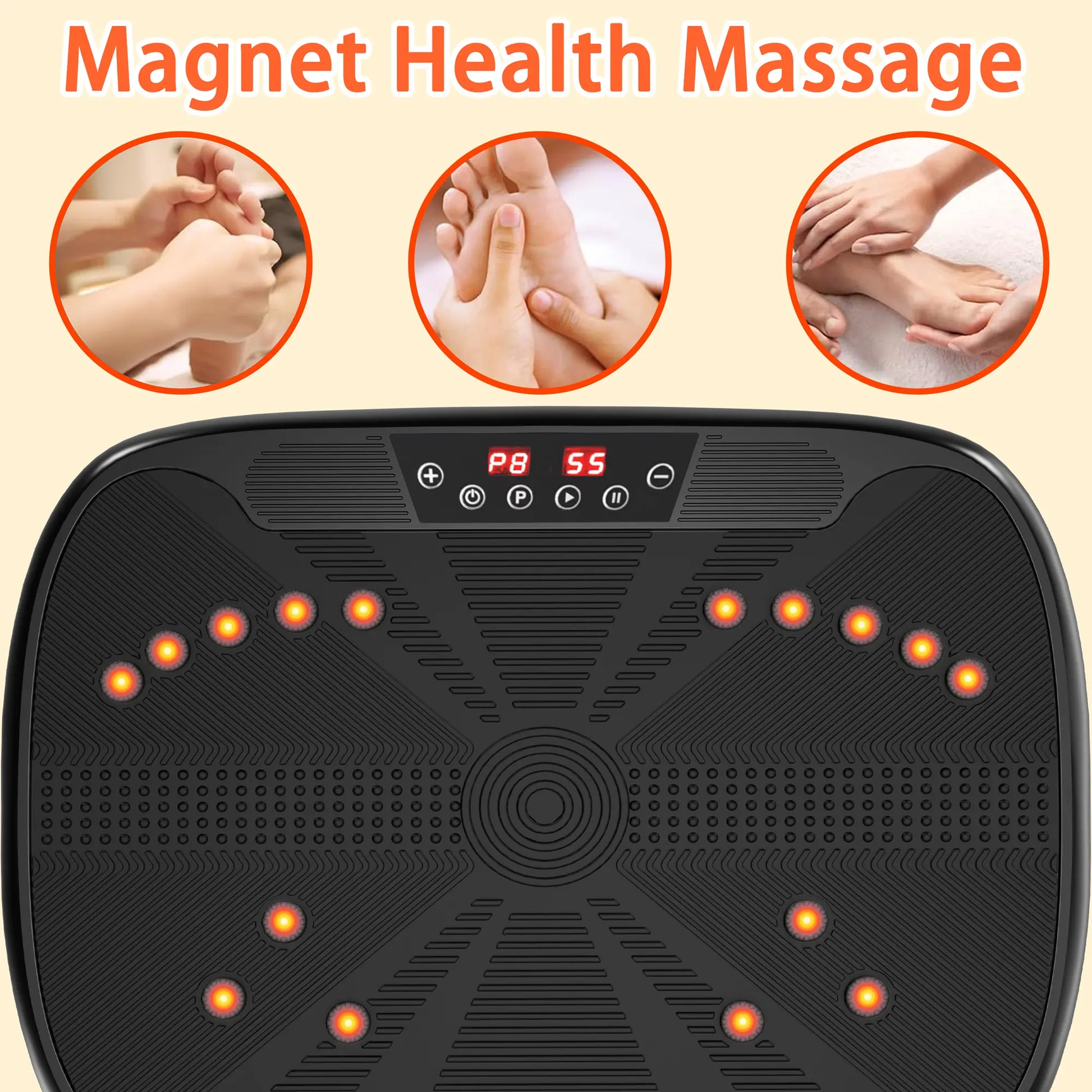 【Dufominc】Vibration Plate Fitness Platform Exercise Machine - Vibrating Lymphatic Drainage Shaking Full Body Shaker Workout Machine for Home/Office