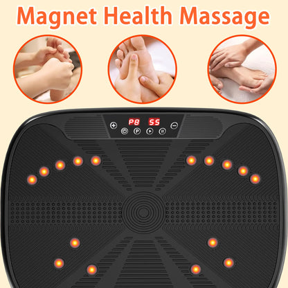 【Dufominc】Vibration Plate Fitness Platform Exercise Machine - Vibrating Lymphatic Drainage Shaking Full Body Shaker Workout Machine for Home/Office
