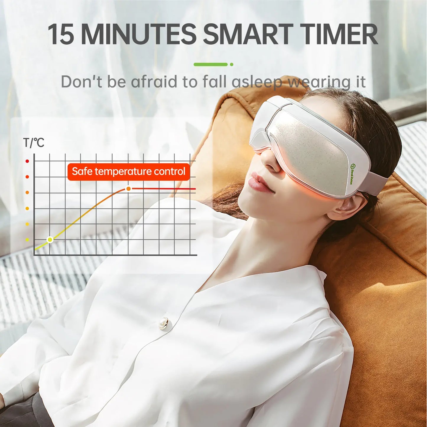 Eye Mask Massager with Heat - Rechargeable Eye Mask for Dark Circles, Dry Eye, and Relaxation,