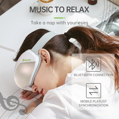 Eye Mask Massager with Heat - Rechargeable Eye Mask for Dark Circles, Dry Eye, and Relaxation,