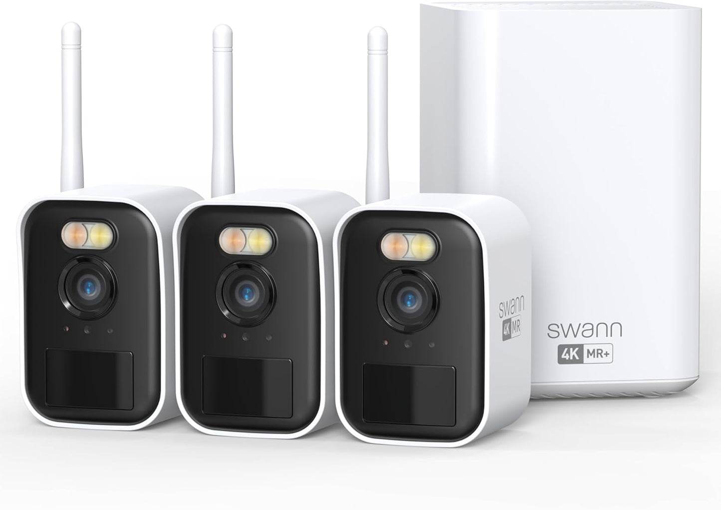 Maxranger4K™ Mini Long-Range Wireless Security Camera System, 3-Pack 4K Cameras, Wi-Fi Halow™ up to 1000Ft, Local Storage, No Monthly Fees, Indoor/Outdoor