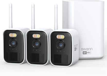Maxranger4K™ Mini Long-Range Wireless Security Camera System, 3-Pack 4K Cameras, Wi-Fi Halow™ up to 1000Ft, Local Storage, No Monthly Fees, Indoor/Outdoor