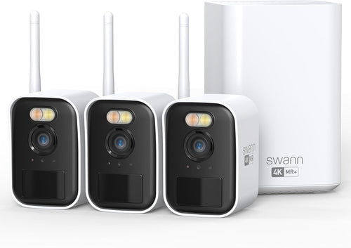 Maxranger4K™ Mini Long-Range Wireless Security Camera System, 3-Pack 4K Cameras, Wi-Fi Halow™ up to 1000Ft, Local Storage, No Monthly Fees, Indoor/Outdoor