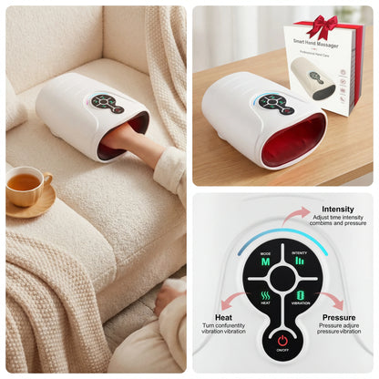 AERLANG Hand Massager, Mother'S Day Gifts for Mom Birthday Gifts for Women Hand Massage Machine with Heat and Compression Cordless Electric Hand Massager for Soothing Relief of Arthritis and Carpal Tunnel Discomfort