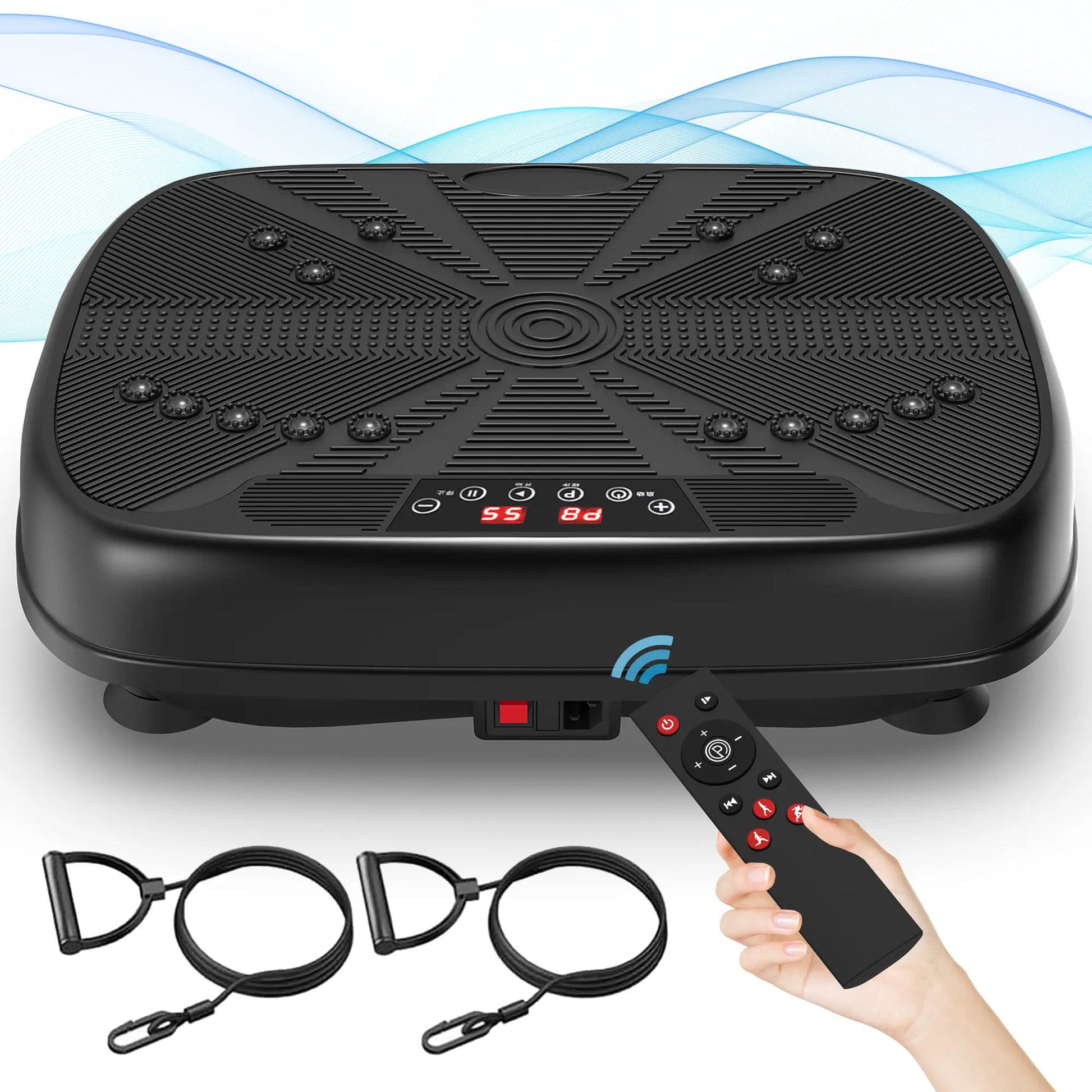 【Dufominc】Vibration Plate Fitness Platform Exercise Machine - Vibrating Lymphatic Drainage Shaking Full Body Shaker Workout Machine for Home/Office