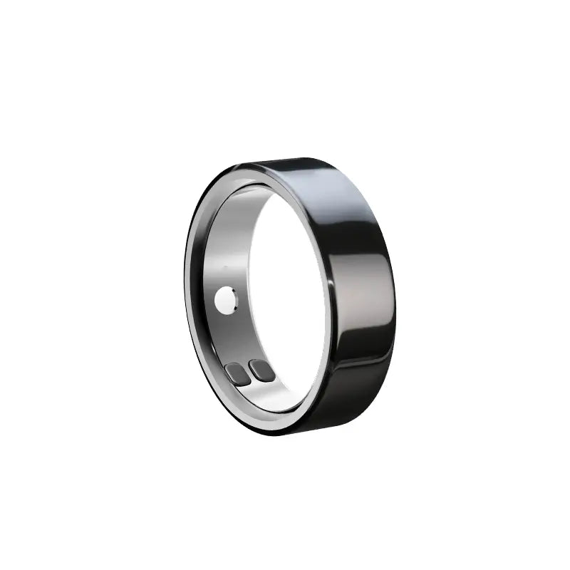 Ceramic Outer Ring Smart Ring for Health Monitoring – Intelligent Heart Rate & Sleep Tracker with Motor Vibration Reminder, Waterproof Fitness Tracker Ring for Men Women, Customizable Appearance Health Wearable Device