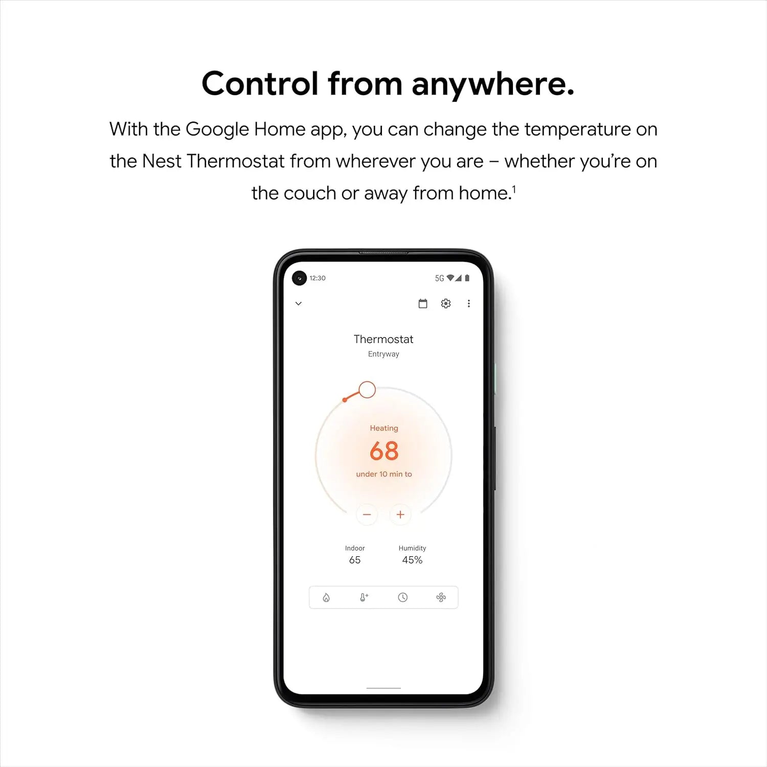 Google Nest Smart Thermostat for Home - Programmable Wifi Control - Snow White