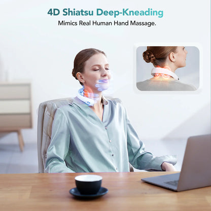 SKG K5-3 PRO Heated Neck Massager, Portable 4D Neck Relaxer for Muscle Relaxation