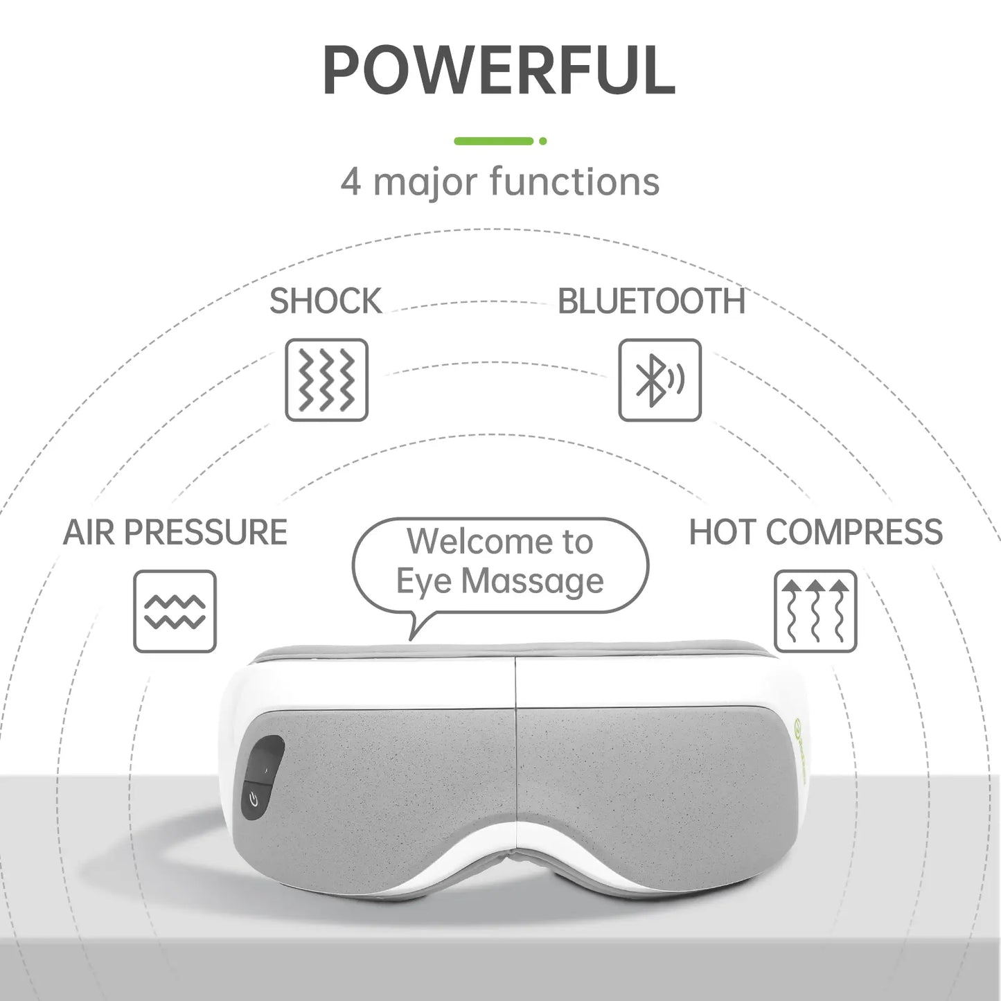Eye Mask Massager with Heat - Rechargeable Eye Mask for Dark Circles, Dry Eye, and Relaxation,