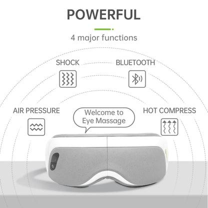 Eye Mask Massager with Heat - Rechargeable Eye Mask for Dark Circles, Dry Eye, and Relaxation,