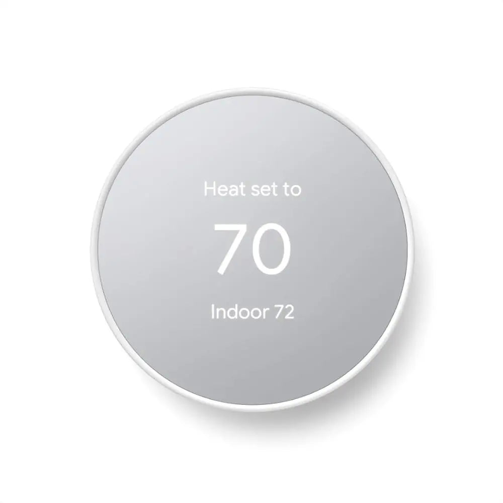 Google Nest Smart Thermostat for Home - Programmable Wifi Control - Snow White