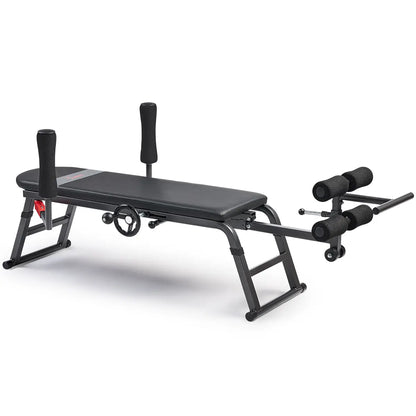 SUNNY Adjustable Decompression Bench Full Body Inversion Traction Stretch Machine 400 Lbs Capacity Lumbar Stretching for Flexibility Mobility Posture Support Spinal Sciatica Disc Lower Back Pain Relief Home Gym Recovery Workout Bench Equipment Comfortable