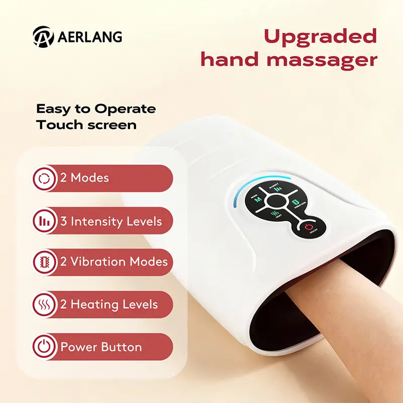 AERLANG Hand Massager, Mother'S Day Gifts for Mom Birthday Gifts for Women Hand Massage Machine with Heat and Compression Cordless Electric Hand Massager for Soothing Relief of Arthritis and Carpal Tunnel Discomfort