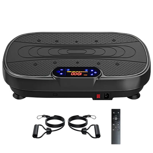 Vibration Plate Fitness Platform Exercise Machine Vibrating Lymphatic Drainage Shaking Full Body Shaker Workout Vibrate Stand Shake Board Sport Gym for Weight Loss Fat Burner for Women Men
