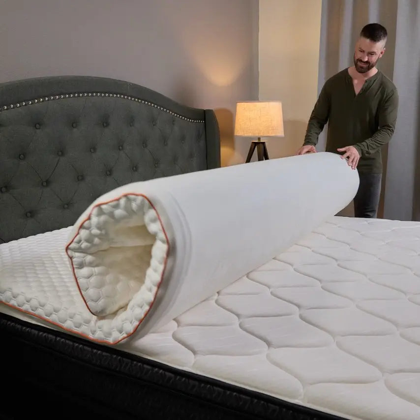 Dormeo Premium Mattress Topper 3" Topper with Octaspring® Technology for Cooling & Comfort - Organic Cotton & Hypoallergenic Cover