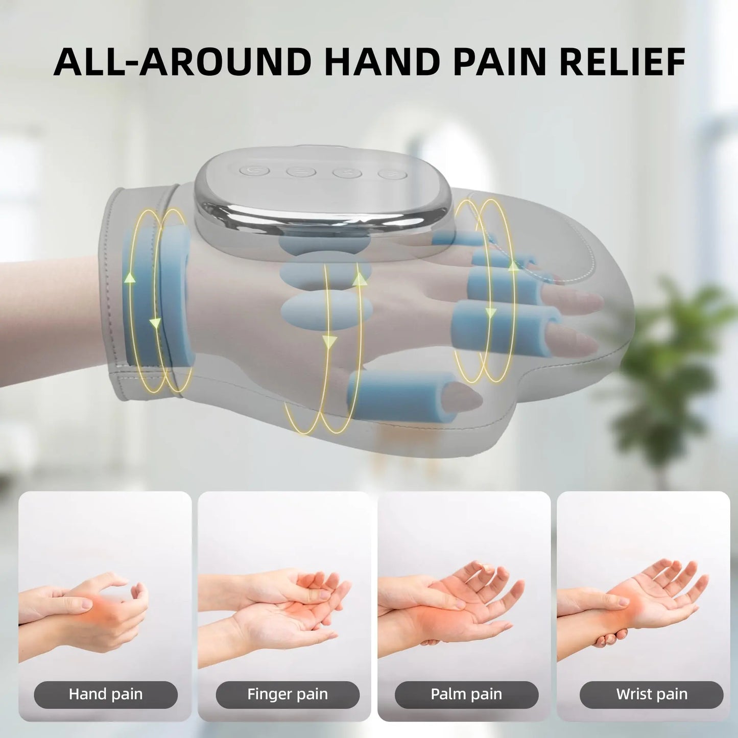 Hand Massager with Heat and Compression, Cordless Hand Massager, Finger Massager, 2025 Updated Carpal Tunnel Relief & Wrist Relief Massager, Gift for Women Men