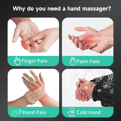 Medcursor Cordless Hand Massager, Hand Massager with Heat, Hand Warmer with Acupressure Beads, 6 Massage Modes, 2 Heat Levels, 3 Timers