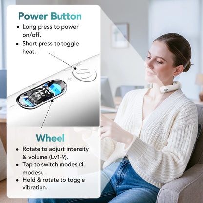 SKG K5-3 PRO Heated Neck Massager, Portable 4D Neck Relaxer for Muscle Relaxation