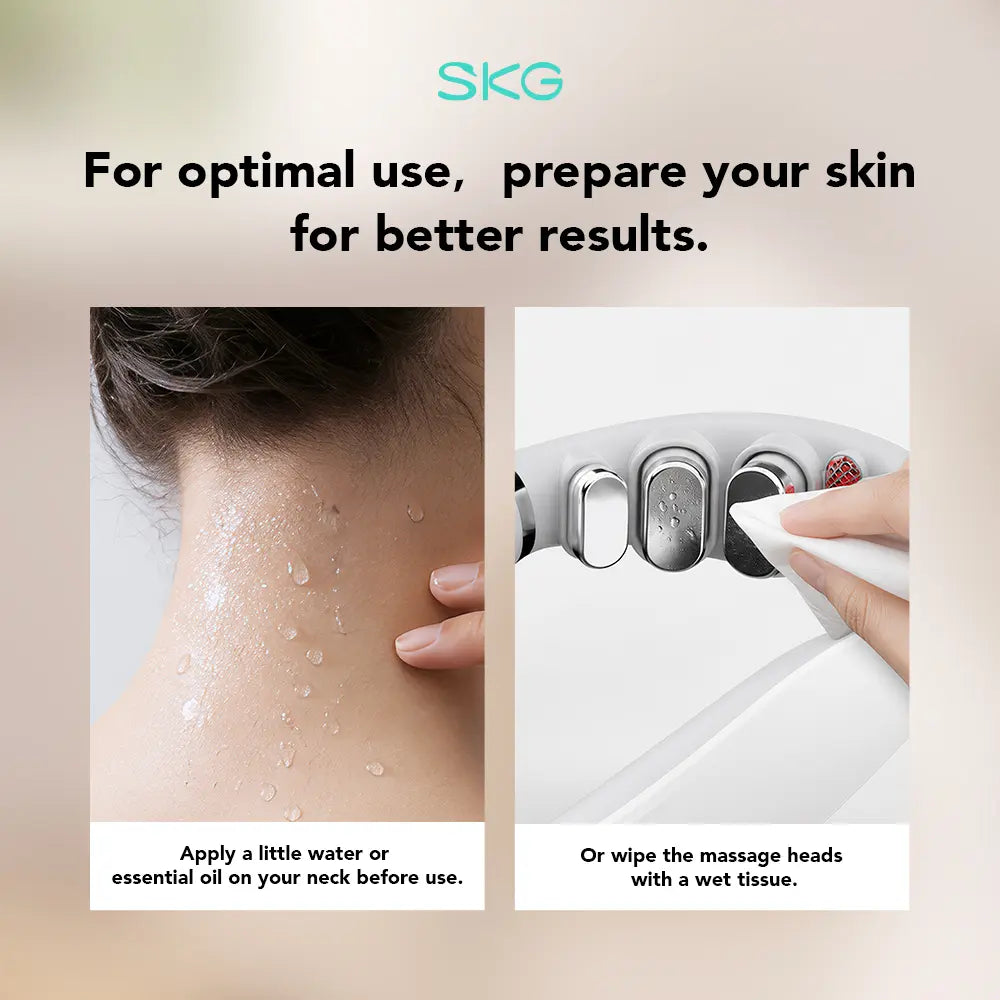 SKG GS500-N Deep Neck Massager with Heat for Daily Stress Relief, Best Gift