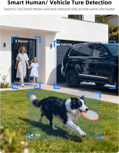 Maxranger4K™ Mini Long-Range Wireless Security Camera System, 3-Pack 4K Cameras, Wi-Fi Halow™ up to 1000Ft, Local Storage, No Monthly Fees, Indoor/Outdoor