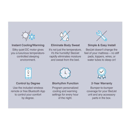 Bedjet 3 Climate Comfort Sleep System for Beds - Cooling, Warming, and Sweat-Drying