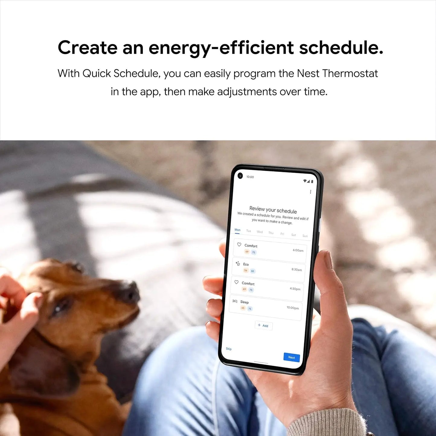 Google Nest Smart Thermostat for Home - Programmable Wifi Control - Snow White