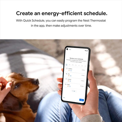 Google Nest Smart Thermostat for Home - Programmable Wifi Control - Snow White