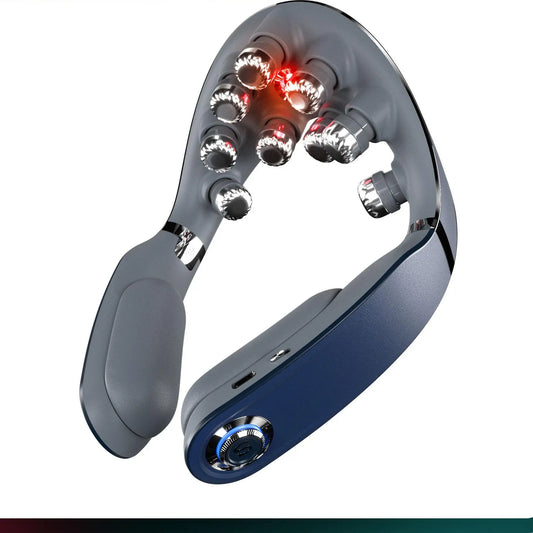 Mid-Year Mega Sale: SKG Foldable Neck Massager with Heat, Cordless Deep Tissue Vibration Massager for Pain Relief, Portable 9D Electric Shiatsu Neck Massager Relaxer Women Men Gift Use at Home Office Car, G7PRO-FOLD