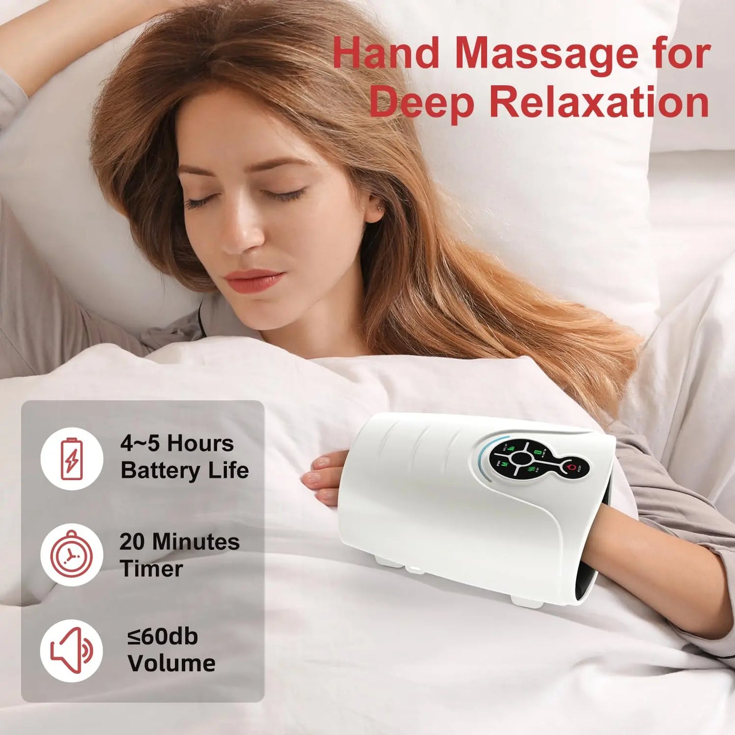 AERLANG Hand Massager, Mother'S Day Gifts for Mom Birthday Gifts for Women Hand Massage Machine with Heat and Compression Cordless Electric Hand Massager for Soothing Relief of Arthritis and Carpal Tunnel Discomfort