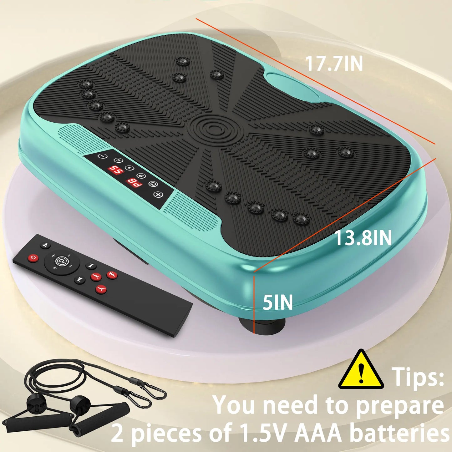 【Dufominc】Vibration Plate Fitness Platform Exercise Machine - Vibrating Lymphatic Drainage Shaking Full Body Shaker Workout Machine for Home/Office