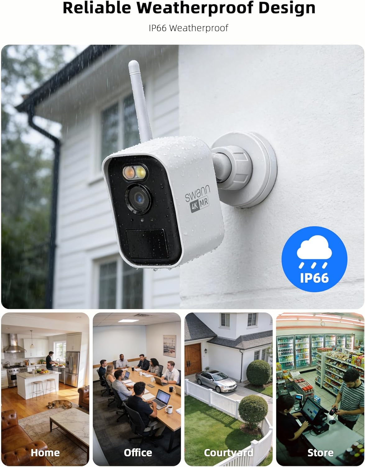 Maxranger4K™ Mini Long-Range Wireless Security Camera System, 3-Pack 4K Cameras, Wi-Fi Halow™ up to 1000Ft, Local Storage, No Monthly Fees, Indoor/Outdoor