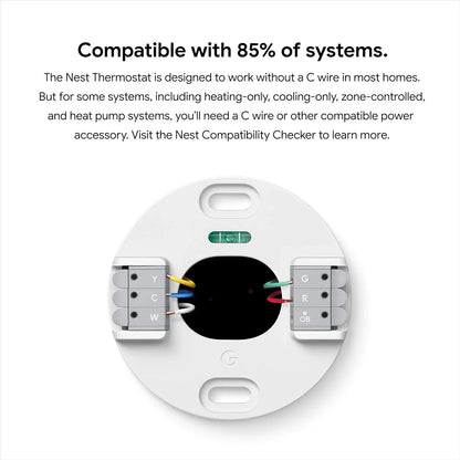 Google Nest Smart Thermostat for Home - Programmable Wifi Control - Snow White