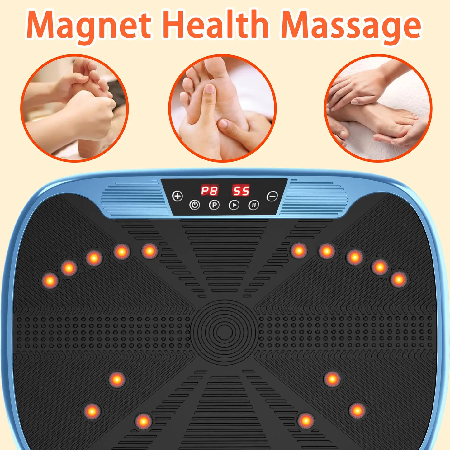 【Dufominc】Vibration Plate Fitness Platform Exercise Machine - Vibrating Lymphatic Drainage Shaking Full Body Shaker Workout Machine for Home/Office