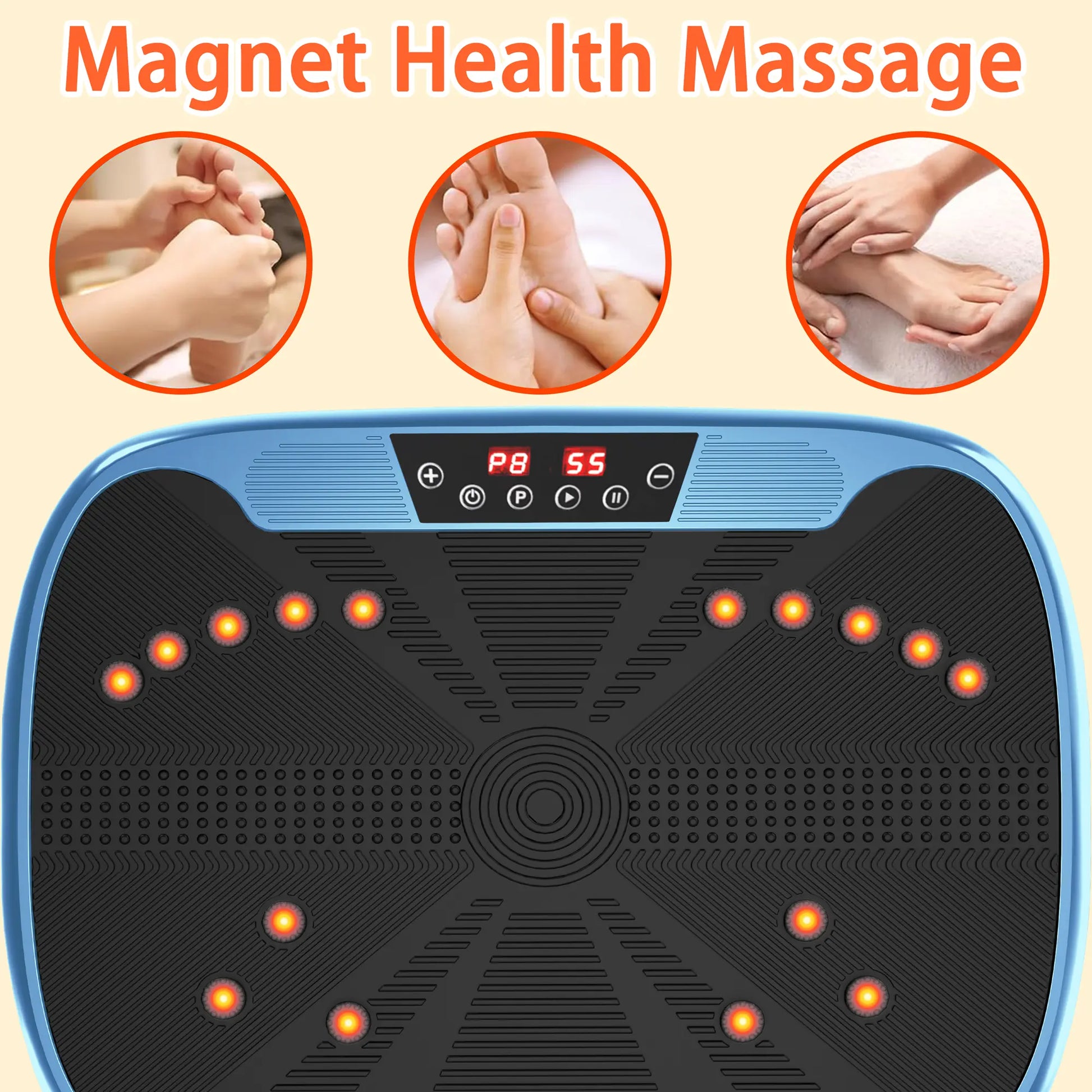 【Dufominc】Vibration Plate Fitness Platform Exercise Machine - Vibrating Lymphatic Drainage Shaking Full Body Shaker Workout Machine for Home/Office