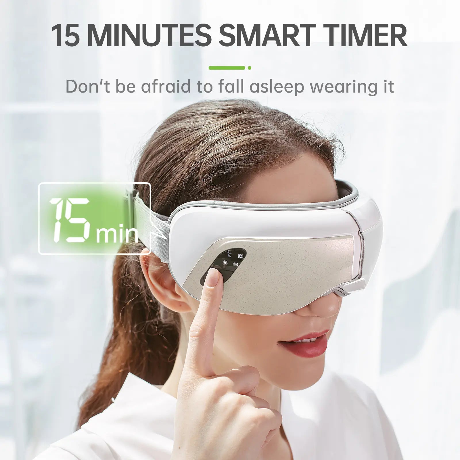 Eye Mask Massager with Heat - Rechargeable Eye Mask for Dark Circles, Dry Eye, and Relaxation,