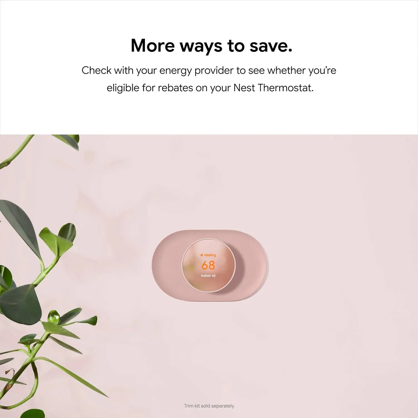 Google Nest Smart Thermostat for Home - Programmable Wifi Control - Snow White