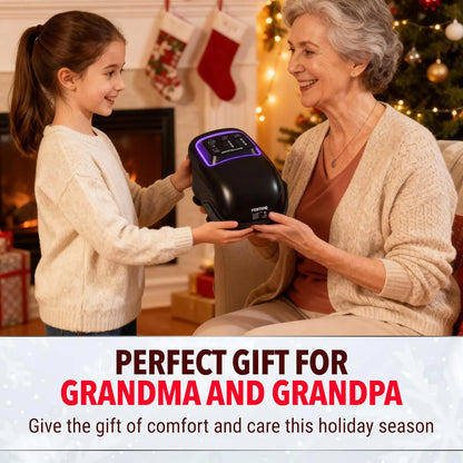 Forthiq Knee Massager Pro+, with Heat, Dual-Wavelength Red Light & Vibration, Cordless, Portable, Saves Your Settings, 6-In-1, Ideal Gifts