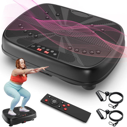 【Dufominc】Vibration Plate Fitness Platform Exercise Machine - Vibrating Lymphatic Drainage Shaking Full Body Shaker Workout Machine for Home/Office