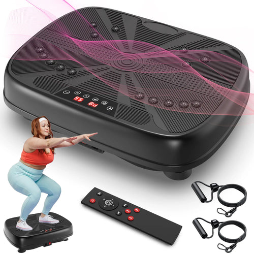 【Dufominc】Vibration Plate Fitness Platform Exercise Machine - Vibrating Lymphatic Drainage Shaking Full Body Shaker Workout Machine for Home/Office