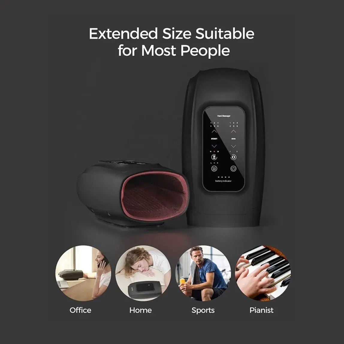Cordless Hand Massager with Heat and Compression for Arthritis and Carpal Tunnel Therapy Comfort