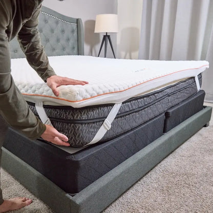 Dormeo Premium Mattress Topper 3" Topper with Octaspring® Technology for Cooling & Comfort - Organic Cotton & Hypoallergenic Cover